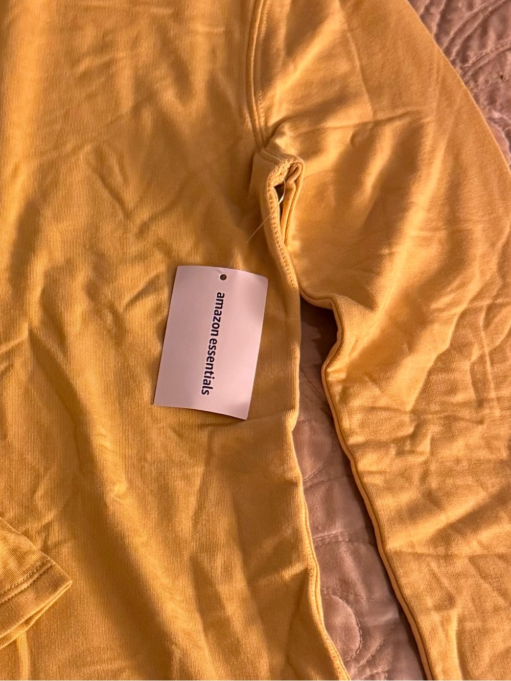 Amazon Essentials Mustard Yellow Long Sleeve Hooded Tunic